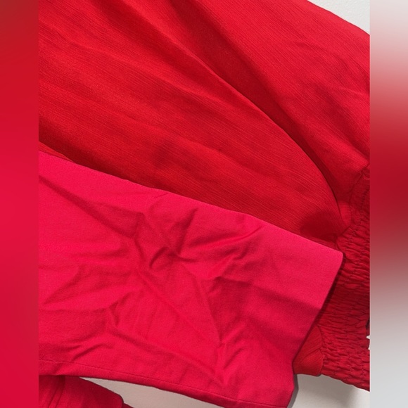 Red express button down blazer, size 10 - Picture 15 of 15